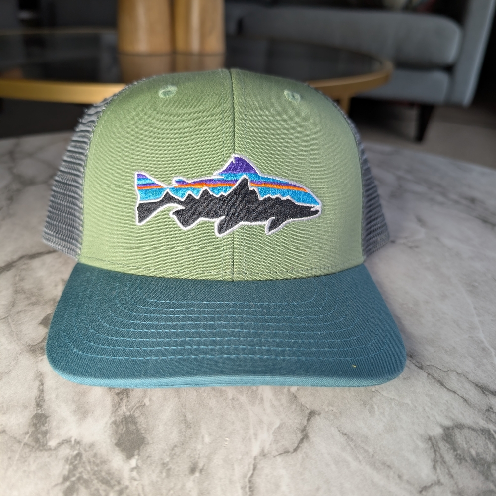 Patagonia Green and Blue Trucker Hat